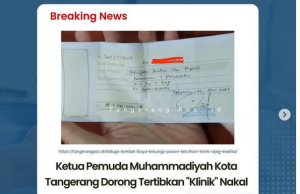 Ketua Pemuda Muhammadiyah Kota Tangerang Dorong Tertibkan “Klinik” Nakal